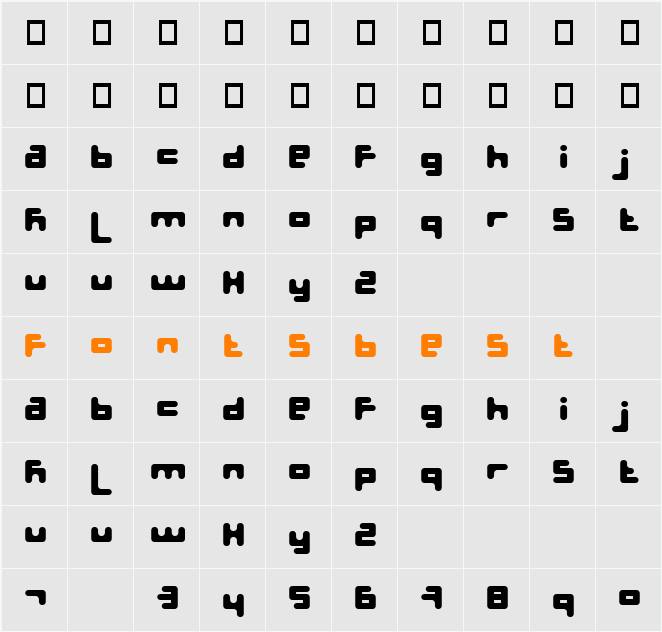 Fluffster Character Map