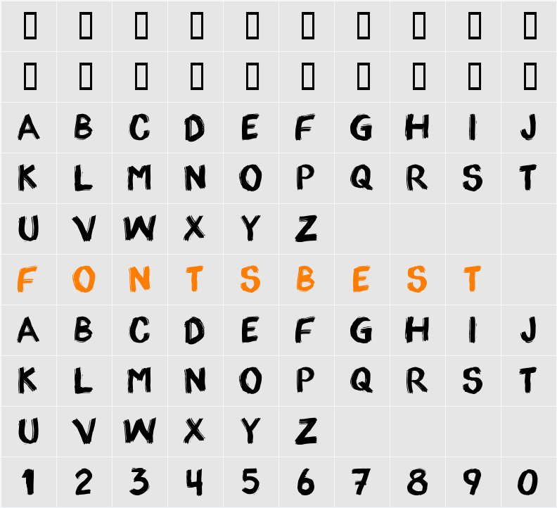 appo paint Character Map