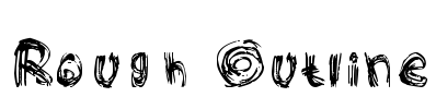 Rough Outline Font Image