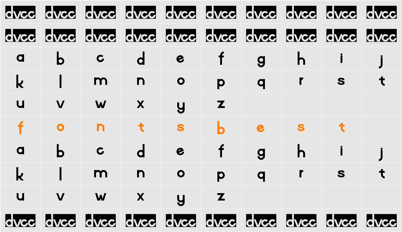 Digital Video Character Map