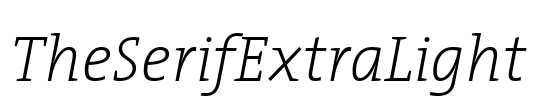 TheSerifExtraLight Font Image