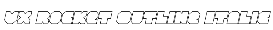 VX Rocket Outline Italic