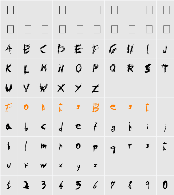 Psychotika Character Map