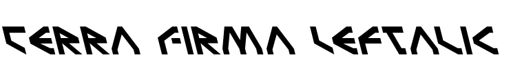 Terra Firma Leftalic Font Image