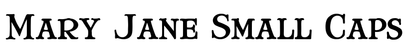 Mary Jane Small Caps Font Image
