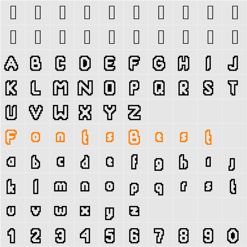 SmackyFormulaOut Character Map