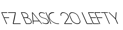 FZ BASIC 20 LEFTY Font Image