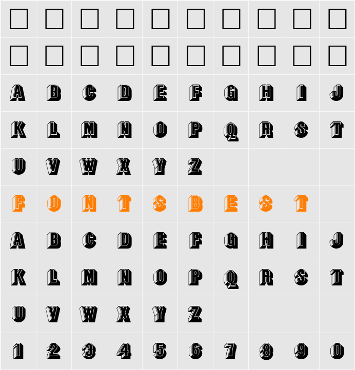 PT High Jack Character Map