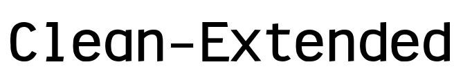 Clean-Extended Font Image