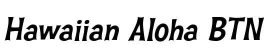 Hawaiian Aloha BTN Font Image