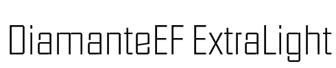 DiamanteEF ExtraLight Font Image