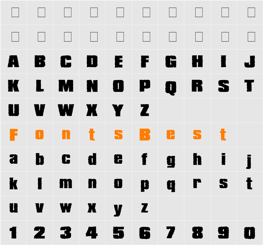 Grunge Kompak Black Character Map