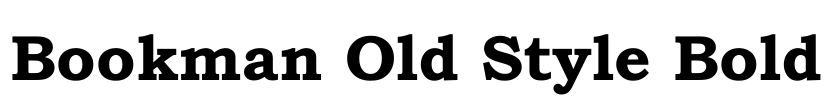 Bookman Old Style Bold