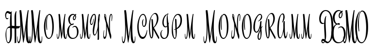 HMRoselyn Script Monograms DEMO Font Image