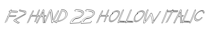 FZ HAND 22 HOLLOW ITALIC Font Image