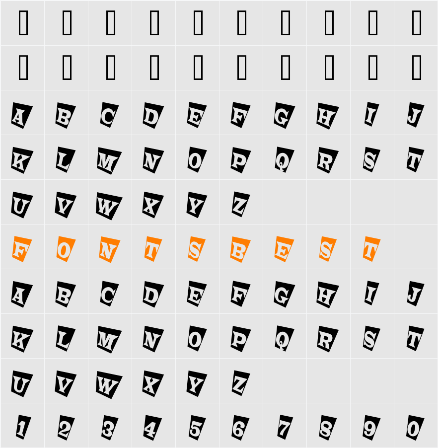 a_LatinoTitulCmTw Character Map
