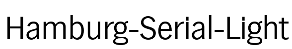 Hamburg-Serial-Light Font Image