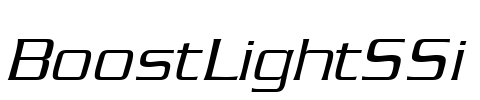 BoostLightSSi Font Image