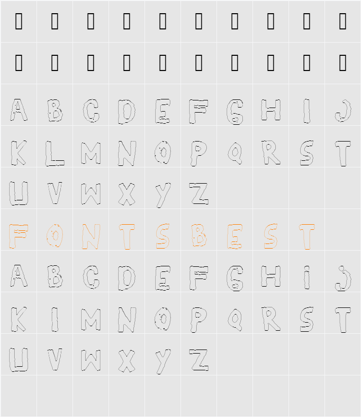 YES_outline Character Map