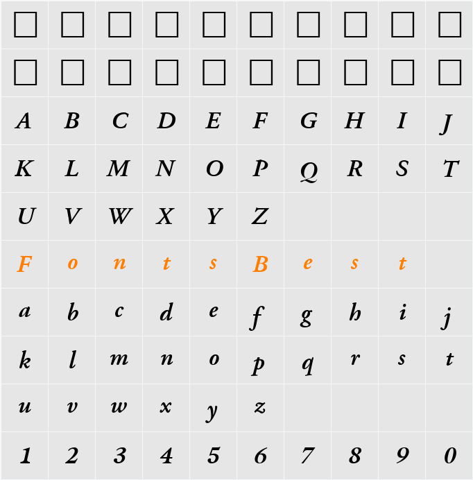 PSL Paksin Character Map