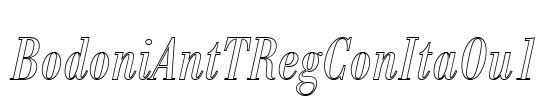 BodoniAntTRegConItaOu1 Font Image