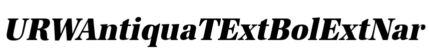 URWAntiquaTExtBolExtNar Font Image