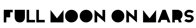 FULL Moon On Mars Font Image