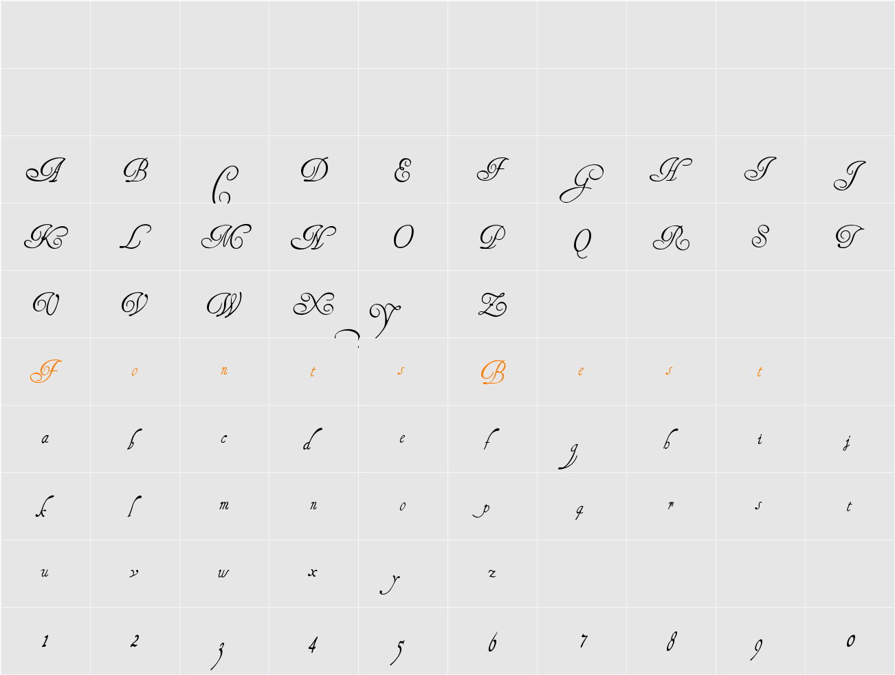 HenryMorganHand Character Map