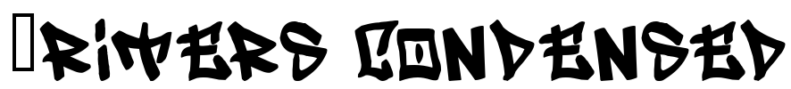 Writers condensed Font Image