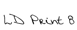LD Print 8 Font Image