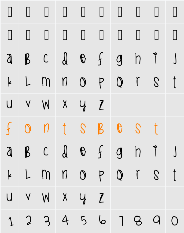 ICantStopThinkinOfYou Character Map