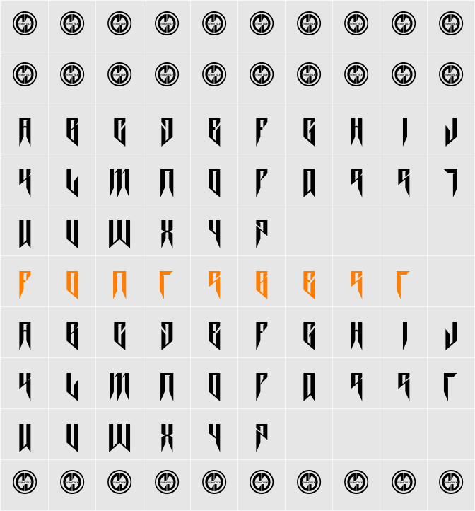 Thrash it Character Map
