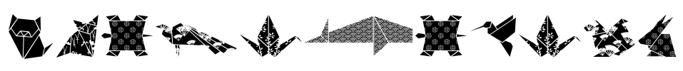 OrigamiBats Font Image