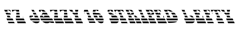 FZ JAZZY 16 STRIPED LEFTY Font Image