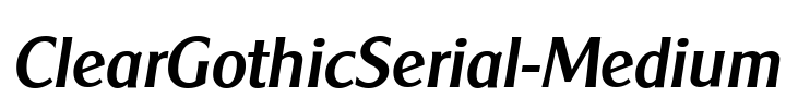 ClearGothicSerial-Medium Font Image