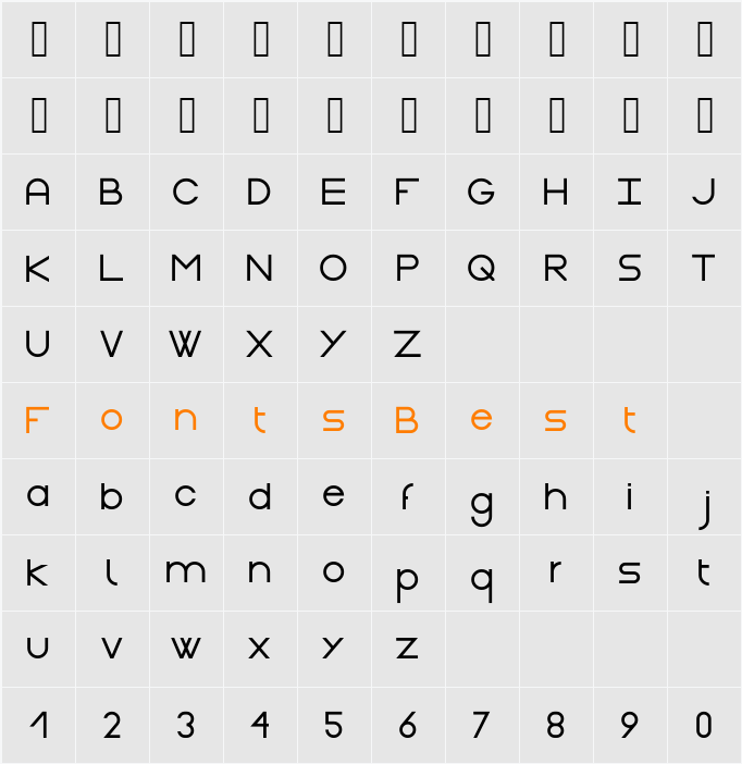 Gasalt Character Map