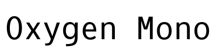 Oxygen Mono Font Image