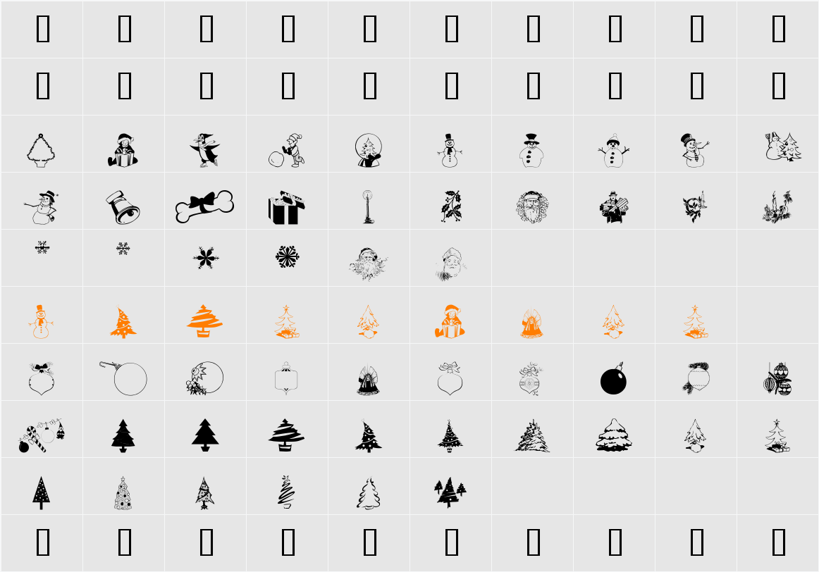 wmchristmas3 Character Map