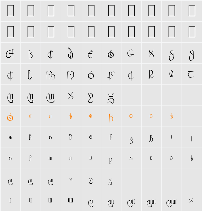 Evil One 1 Character Map