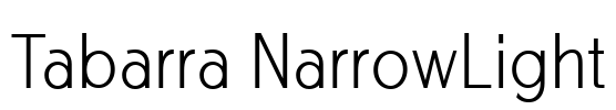 Tabarra NarrowLight Font Image
