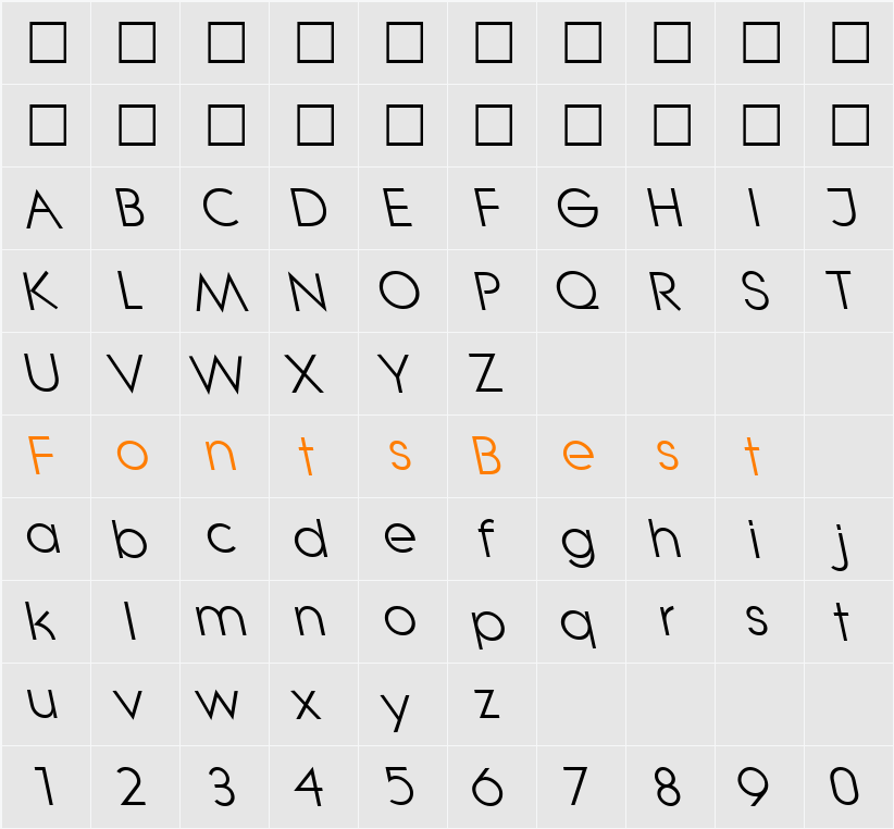 LitheLefty Character Map