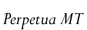 Perpetua MT Font Image