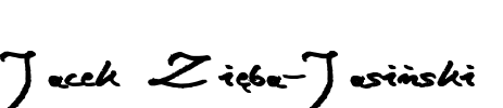 Jacek Zięba-Jasiński Font Image