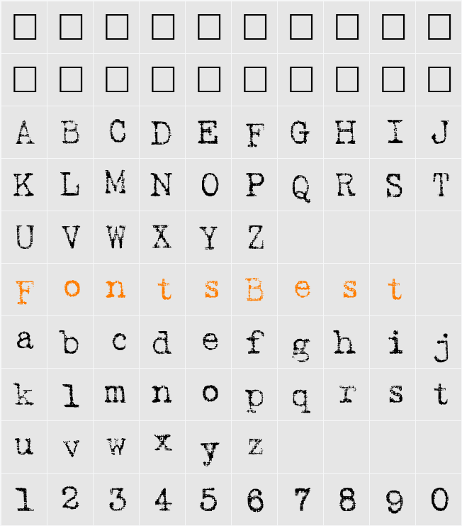 Harting Character Map