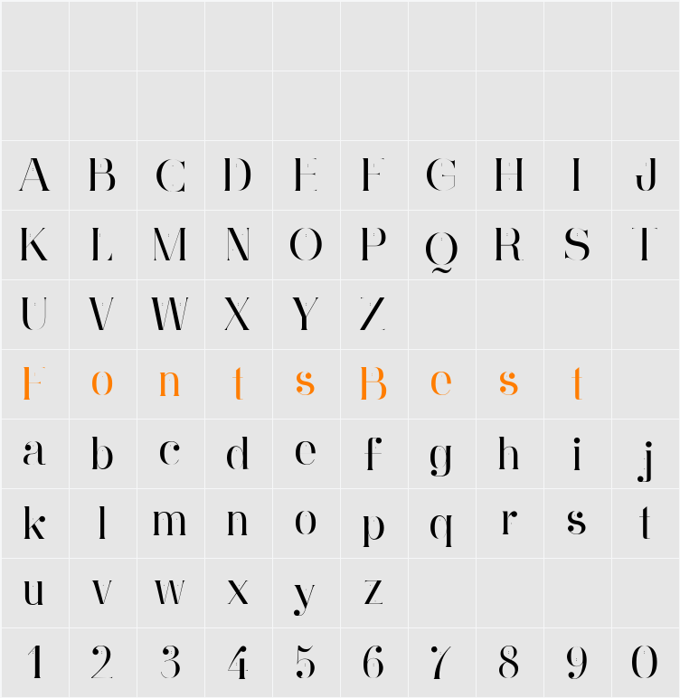 Ginebra Character Map