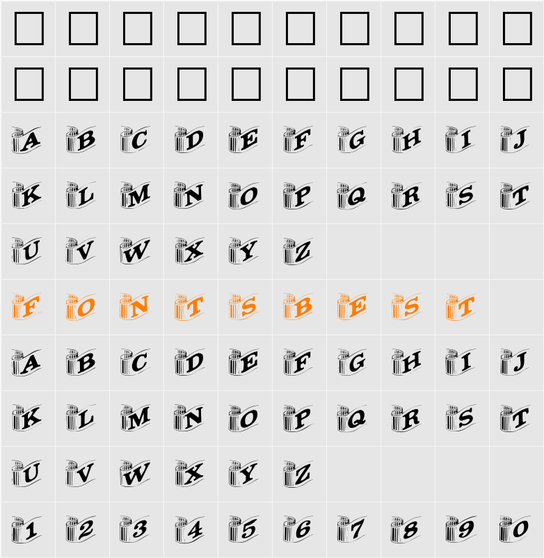FZ BORDERS 7 EX Character Map