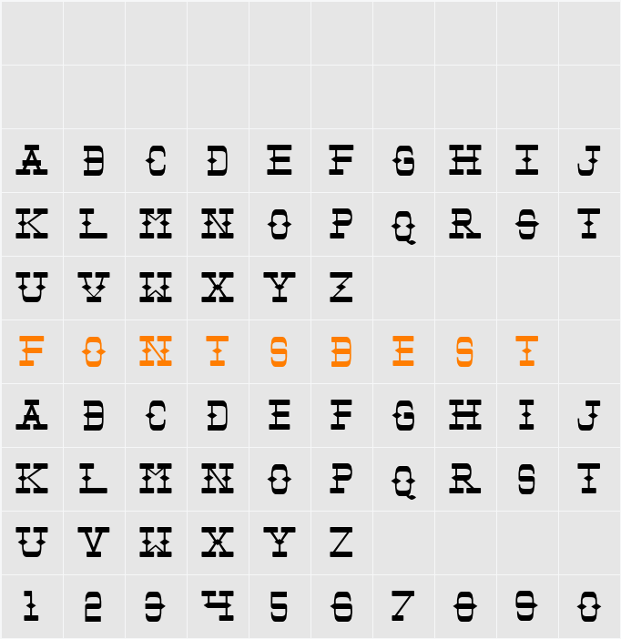 Tombstone Expanded Character Map