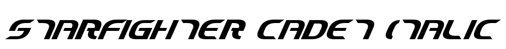 Starfighter Cadet Italic Font Image