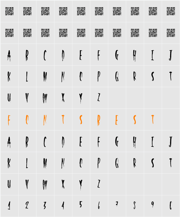 HalfLight Character Map