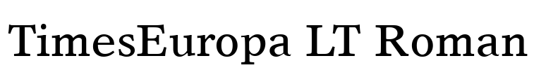 TimesEuropa LT Roman
